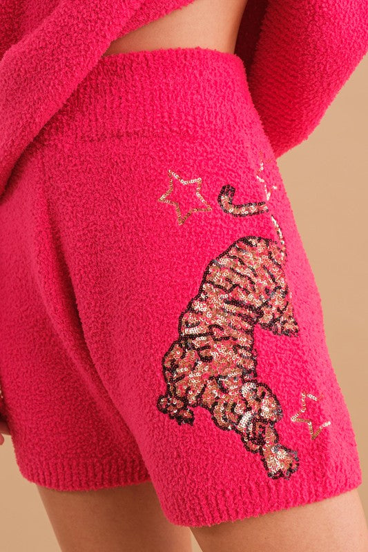Cozy Soft Knitted Tiger Star Lounge Set - Christi's Boutique