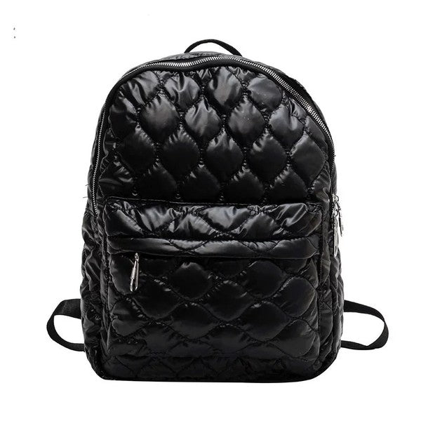 Jade Metallic Puffer Backpack - Christi's Boutique