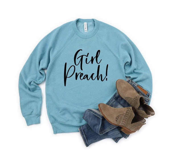 Girl Preach Bella Canvas Premium Sweatshirt - Christi's Boutique