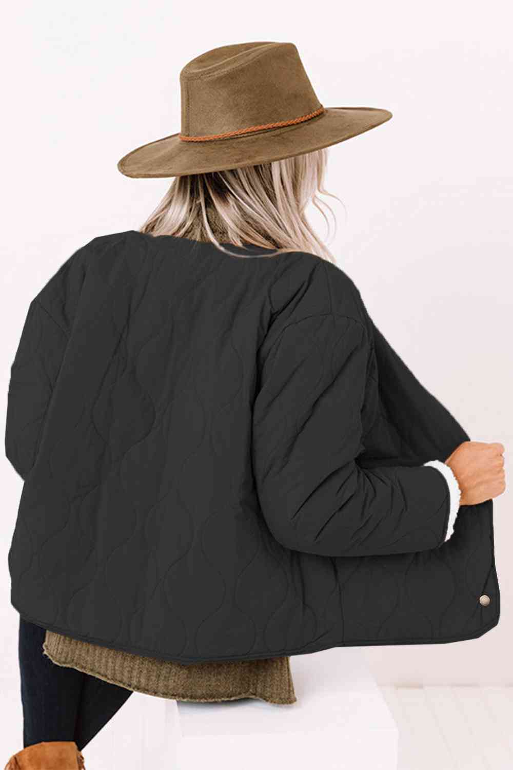 Long Sleeve Button Front Winter Coat - Christi's Boutique