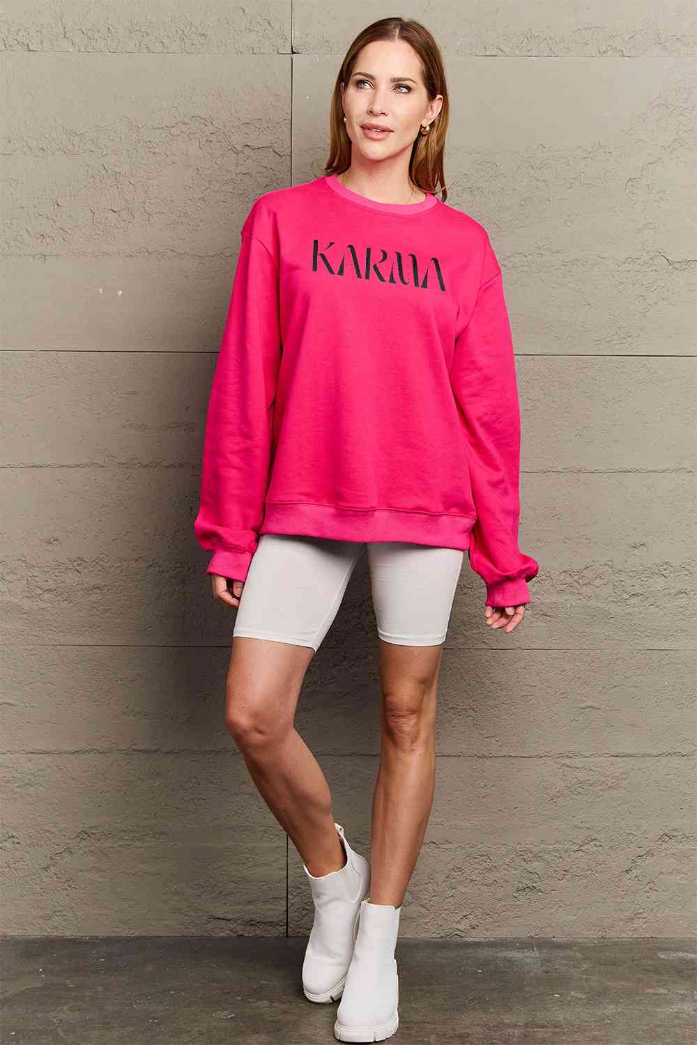 Simply Love Full Size KARMA Graphic Sweatshirt - Christi's Boutique
