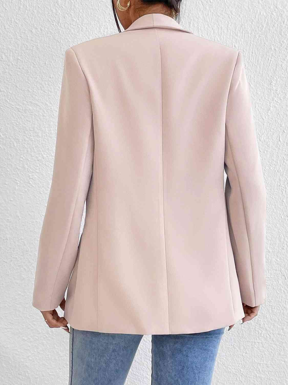 Shawl Collar Long Sleeve Blazer - Christi's Boutique