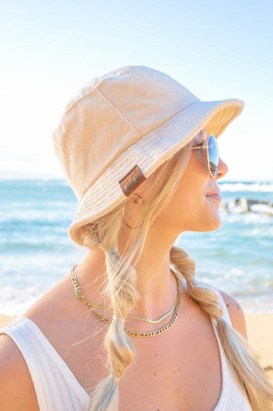 CC Terry Cloth Bucket Hat - Christi's Boutique