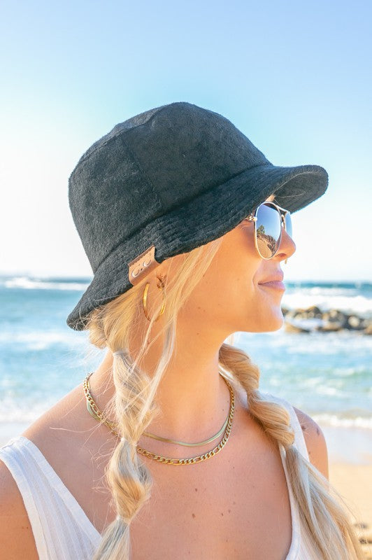 CC Terry Cloth Bucket Hat - Christi's Boutique