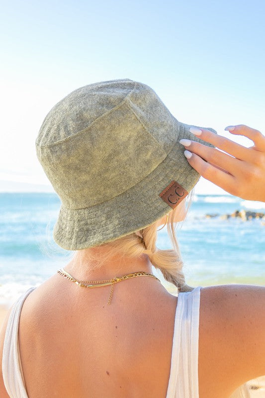 CC Terry Cloth Bucket Hat - Christi's Boutique