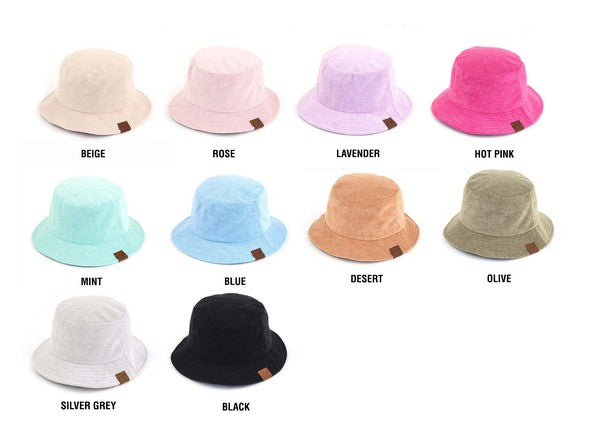 CC Terry Cloth Bucket Hat - Christi's Boutique