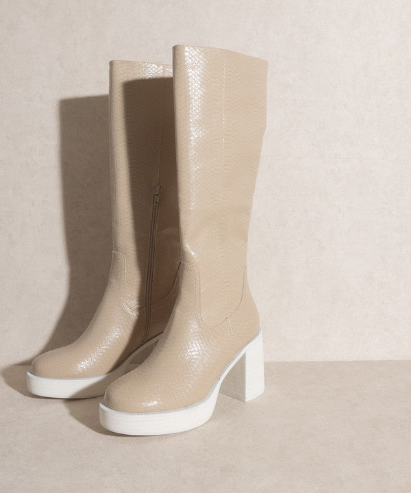 Oasis Society Juniper - Platform Knee-High Boots - Christi's Boutique