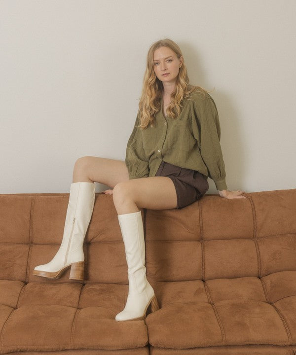 Oasis Society Juniper - Platform Knee-High Boots - Christi's Boutique