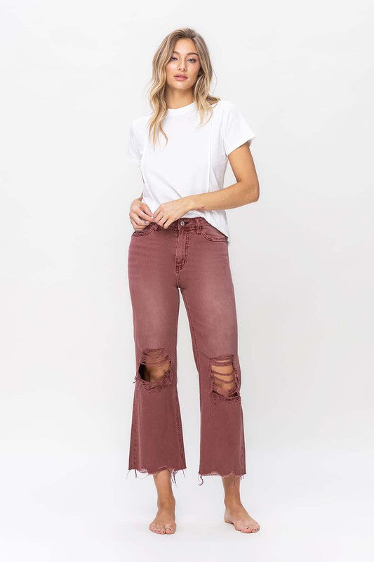 90's Vintage High Rise Crop Flare Jeans - Christi's Boutique