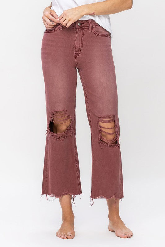 90's Vintage High Rise Crop Flare Jeans - Christi's Boutique