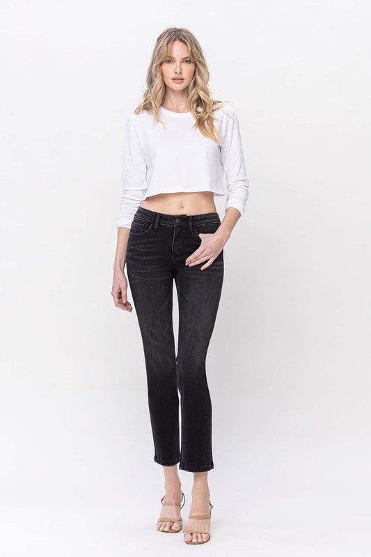 Mid Rise Ankle Slim Straight Jeans - Christi's Boutique