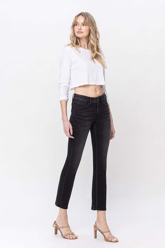 Mid Rise Ankle Slim Straight Jeans - Christi's Boutique