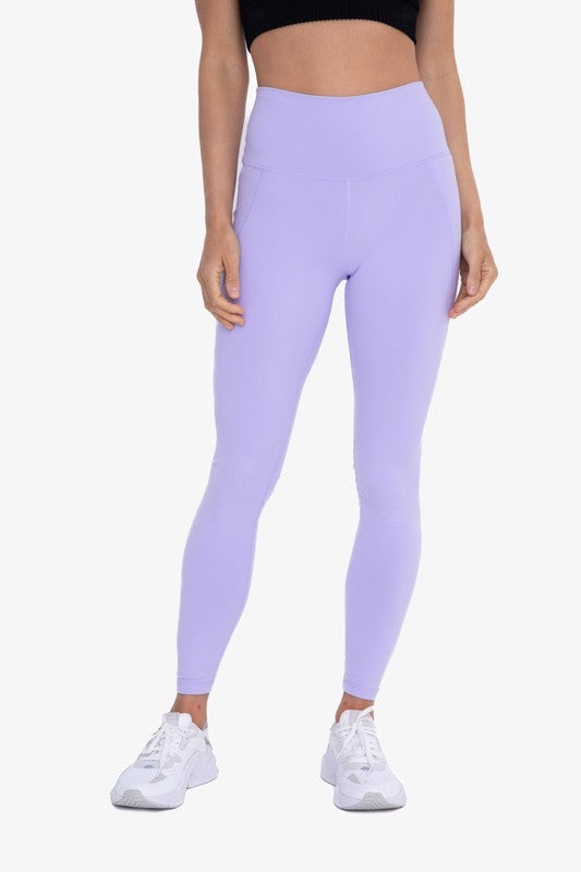 Tapered Band Essential Solid Highwaist Leggings - Christi's Boutique