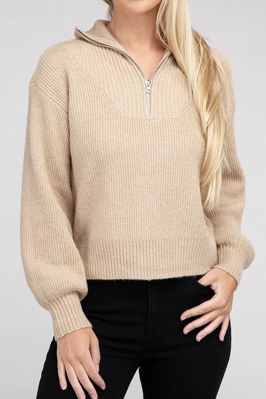 Easy-Wear Half-Zip Pullover - Christi's Boutique