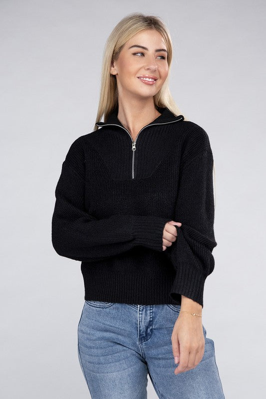 Easy-Wear Half-Zip Pullover - Christi's Boutique