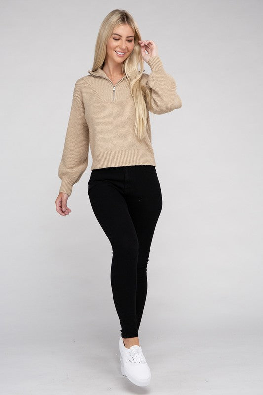 Easy-Wear Half-Zip Pullover - Christi's Boutique