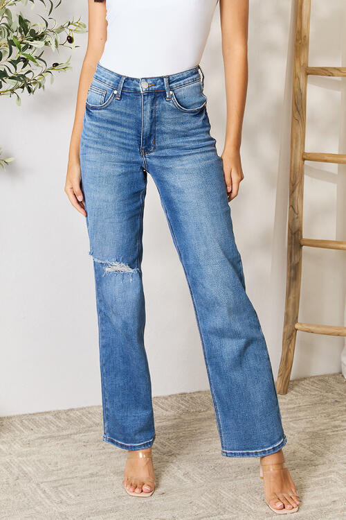 Judy Blue Full Size High Waist Distressed Jeans - Christi's Boutique