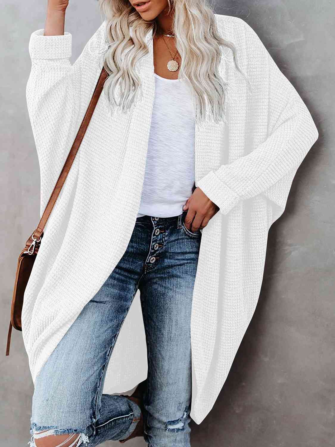 Open Front Long Sleeve Cardigan - Christi's Boutique