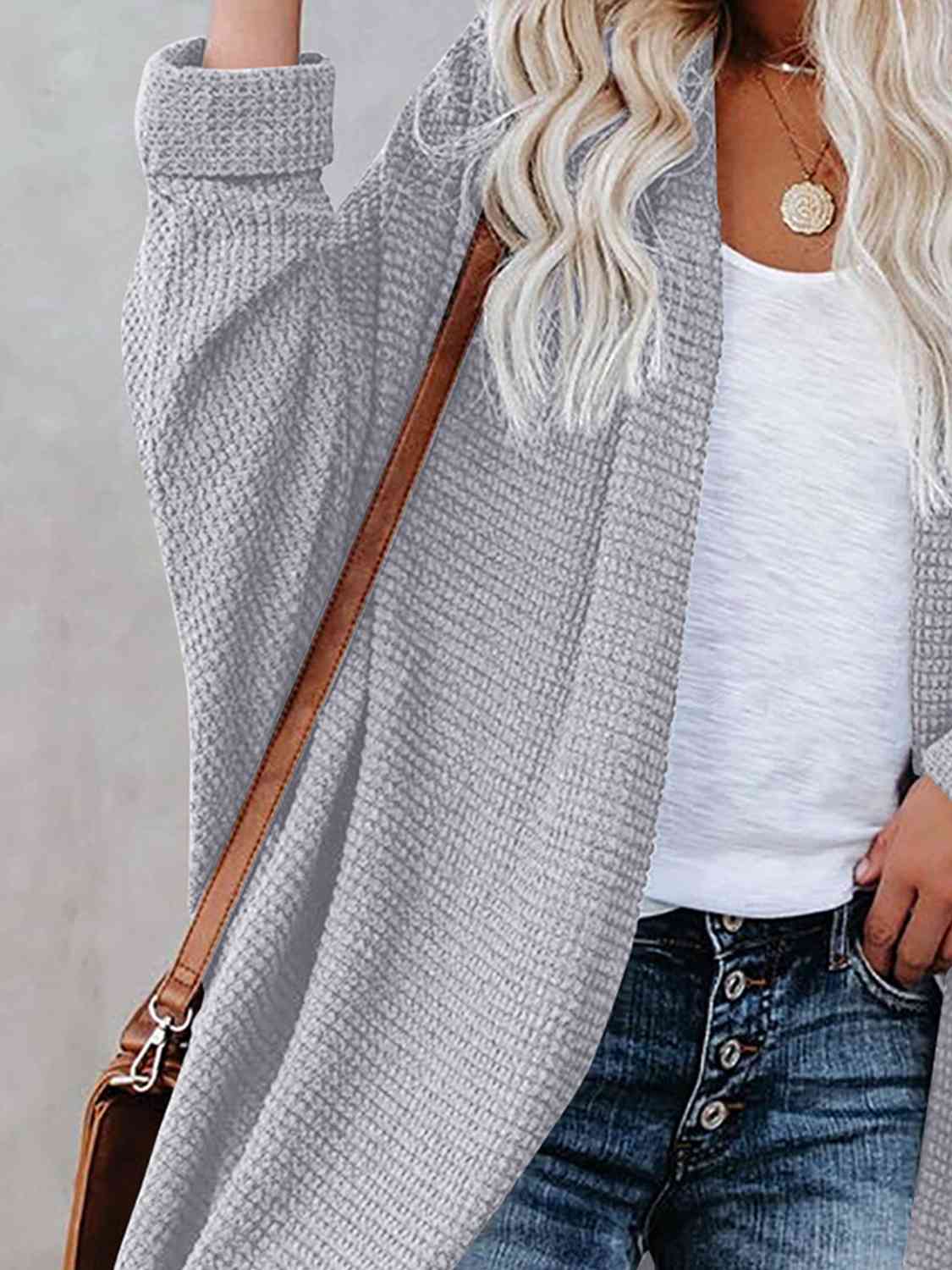 Open Front Long Sleeve Cardigan - Christi's Boutique