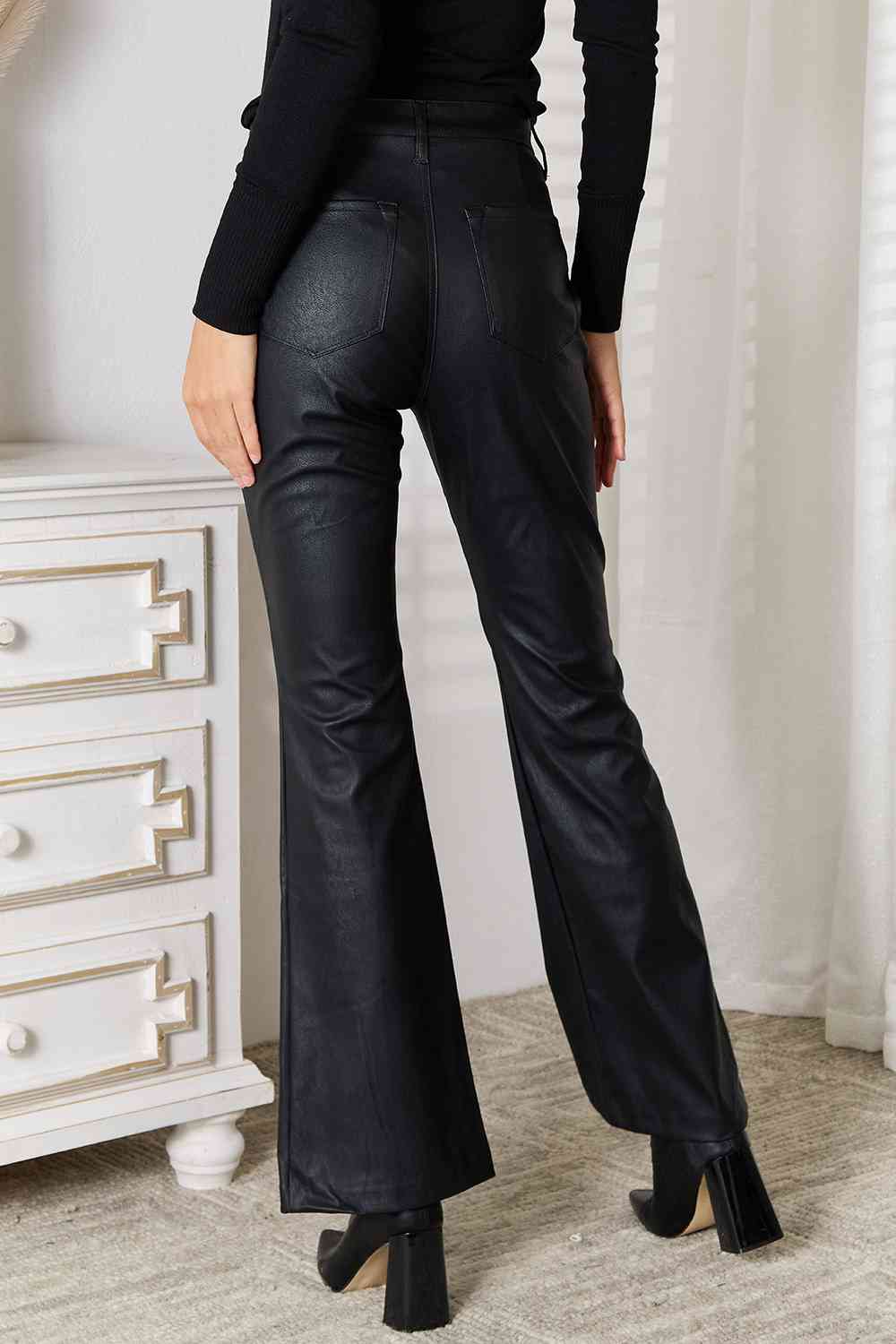 Kancan Slit Flare Leg Pants - Christi's Boutique