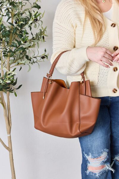 SHOMICO Faux Leather Handbag with Pouch - Christi's Boutique