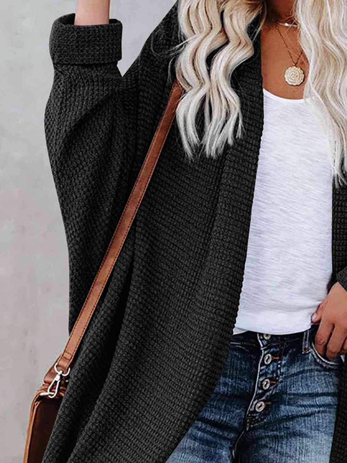 Open Front Long Sleeve Cardigan - Christi's Boutique