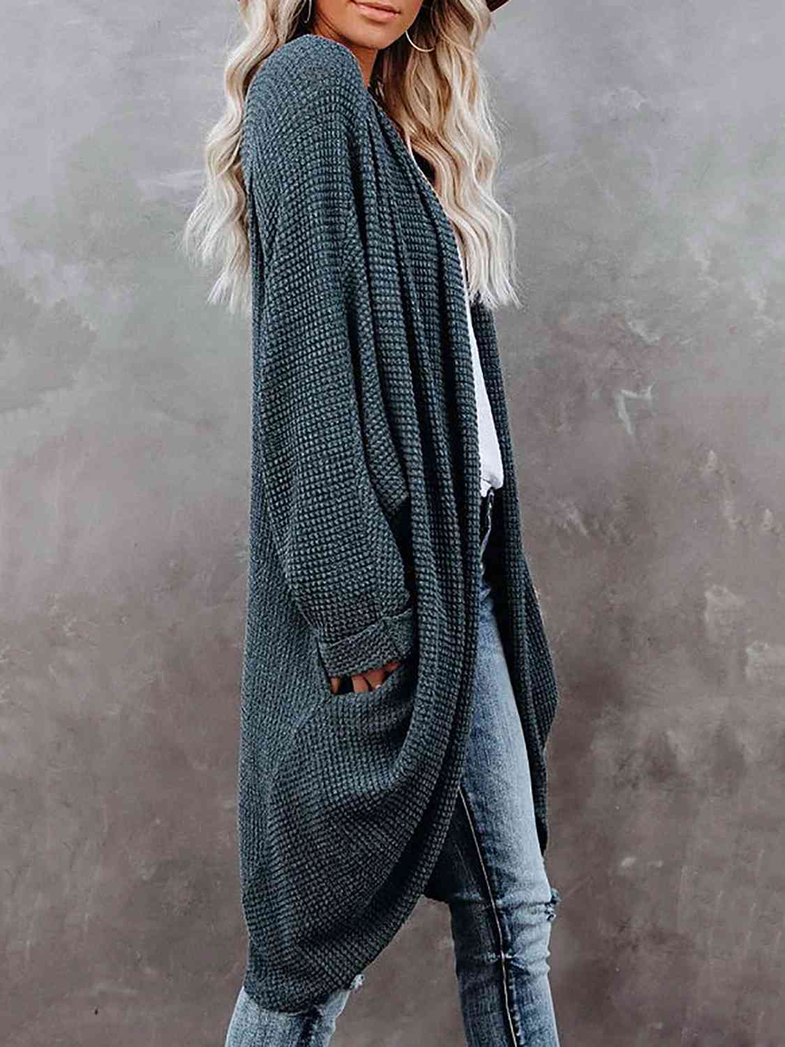 Open Front Long Sleeve Cardigan - Christi's Boutique