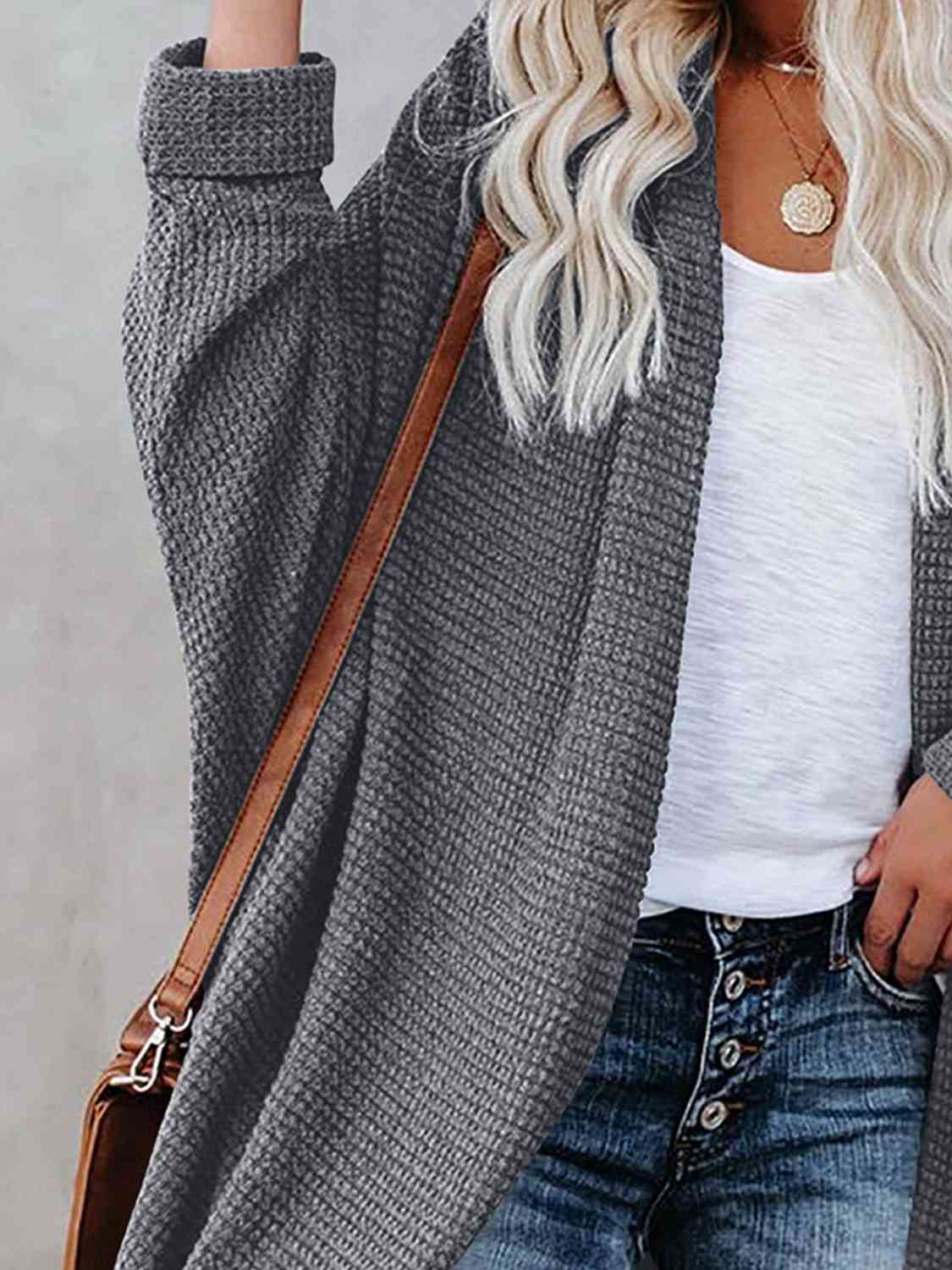 Open Front Long Sleeve Cardigan - Christi's Boutique