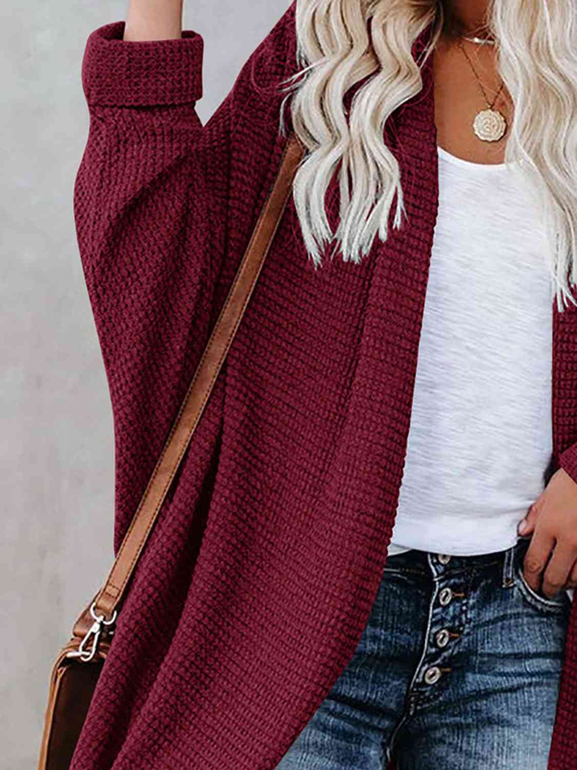 Open Front Long Sleeve Cardigan - Christi's Boutique